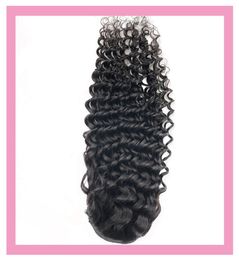 Cheveux humains brésiliens vague profonde queues de cheval 826 pouces bouclés indiens vierges extensions de cheveux produits capillaires non transformés queue de cheval naturel 6974595