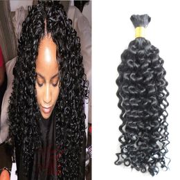 Cabello humano brasileño para trenzar a granel sin accesorio 100g afro rizado a granel cabello 1pcs sin trama cabello humano a granel para trenzar