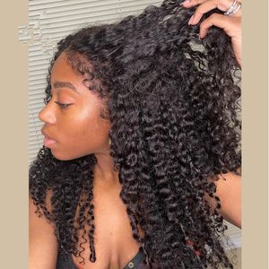 Brésilien Human Hair Hd Lace Frontal Frontal Wig Curly 360 Front Real Swiss Wigs invisible pour femmes 130% Remy Curl Baby Hair