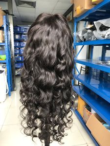 Base de dentelle de cheveux humains brésiliens 360 perruques de dentelle cheveux vierges vague naturelle 150% perruques avec des cheveux de bébé