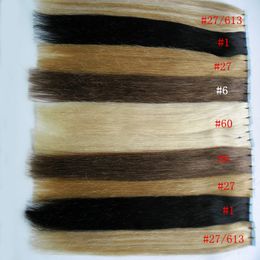 Braziliaanse Menselijk Haar Skin Inslag Tape in Hair Extensions 40 Stuks Blonde Braziliaanse Virgin Straight Virgin Remy Hair 100g