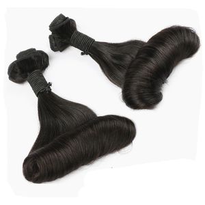 Cheveux humains brésiliens tisse tante Funmi Double dessiné non transformés Extensions de cheveux humains vierges Funmi cheveux couleur noire naturelle