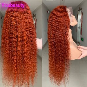 Braziliaanse Menselijk Maagd Haar 13X4 Lace Front Pruik 350 # Kleur Water Wave 10-32 inch Peruaanse indian Ruwe Kant Pruiken