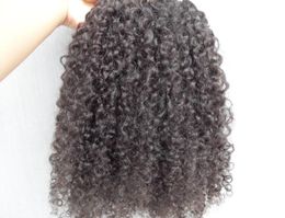 extensions de cheveux humains vierges brésiliens 9 pièces clip dans les cheveux crépus bouclés style de cheveux brun foncé naturel noir color7225824