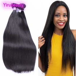 Braziliaanse Human Virgin Hair Straight 30 inch Tot 40 inch Groothandel Lang Haar Bundels 2 Stuks/partij Rechte Dubbele Inslagen Menselijk Haar weeft