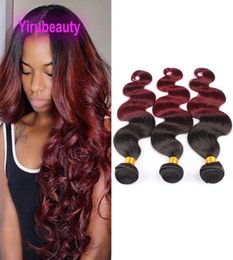 Cheveux humains brésiliens vierges Yirubeauty vague de corps 1B 99J couleur ombrée indien péruvien malaisien double trames 1030 pouces 7267394