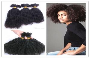 Braziliaans menselijk maagdelijk kinky krullend volledig haar bulk vlechten hair extensions onbewerkt krullend natuurlijk zwart menselijk extensi5243323