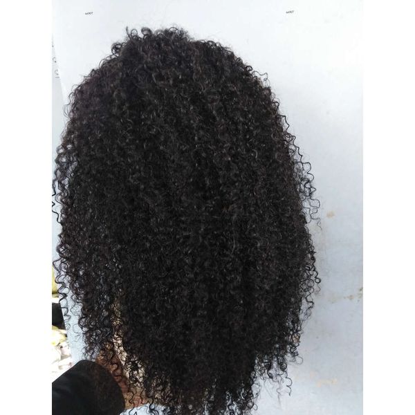 Brésilien Human Virgin Kinky Curlystyle Hair Product Natural Black Color 130% Desnity Lace Front Pernues Original Edition