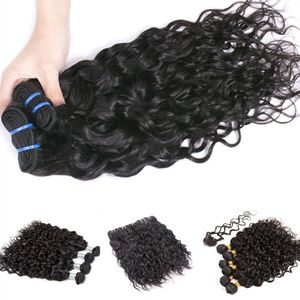 Armure de cheveux indiens brésiliens vague naturelle vague d'eau 100 cheveux vierges non transformés 3 faisceaux extensions de cheveux humains remy