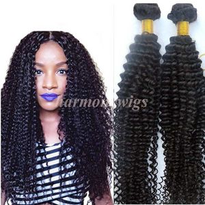 Bundles de cheveux vierges Tissages de cheveux brésiliens Kinky Curly Wefts 8-34 pouces Non transformés Péruvien indien mongol Remy Extensions de cheveux humains