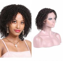 Brésilien perruque brésilienne à cheveux humains bouclés pour les femmes noires 130 Couleur naturelle perruque avant pré-cueillie2112064
