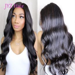 Braziliaanse Peruviaanse Maleisische Indiase Lichaam Wave Haarkant Pruik Full Lace Menselijk Haar Pruiken met Baby Haar Body Wave Kant Front Pruiken