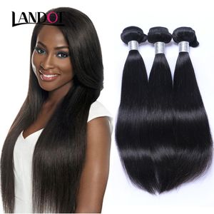 Braziliaanse Peruviaanse Maleisische Indiase Cambodjaanse Mongoolse Rechte Virgin Haar 100% Menselijk Haar Weeft Bundels Goedkope Natuurlijke Black Extensions