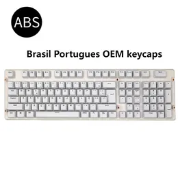 Portugues brasileño 106 teclas Keycap Abnt2 diseño para juegos Teclado mecánico OEM retroiluminación doble Color inyección tapas de teclas