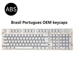 Braziliaanse Portugues 106 toetsen KeyCap ABNT2 -lay -out voor gaming mechanisch toetsenbord OEM Achtergrondverlichting dubbele kleurinjectie Key Caps