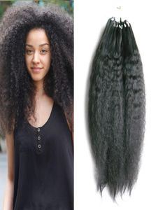 Braziliaanse Remy Krullend Tip Haar Loop Micro Ring Human Hair Extensions Link Kraal Echte Europese Salon Stijl Hair6941469