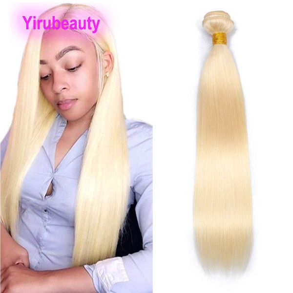 Cheveux humains indiens brésiliens 613 # Blonde One Bundle 1 Pièces / lot Extensions de cheveux humains droits Double Trames Tisse Bundle Droit 10-40 pouces