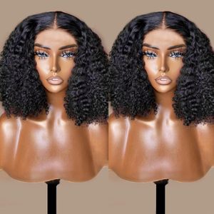 Braziliaanse korte Afro Bob Wig Deep Wave Curly HD frontale menselijk haarpruiken voor vrouwen pre -transparante watergolf perruque nieuwe hot diva1