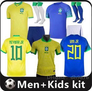 Vêtements de sport brésiliens maillots de football NEYMAR kit enfant brésilien RICHARLISON VINI JR.ANTONY RAPHINHA L.PAQUETA G.JESUS CASEMIRO maillots de football coupe du monde
