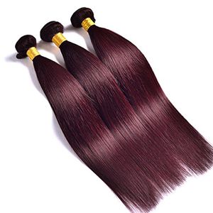 Cheveux raides brésiliens 99j bordeaux 100 cheveux humains trame épaisse 3 ou 4 paquets livraison gratuite