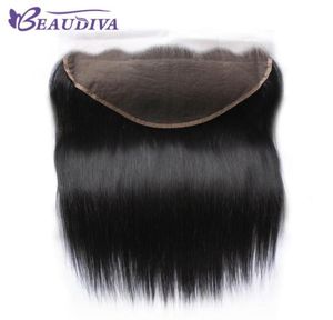 Cheveux vierges brésiliens droits 13x6 fermetures frontales en dentelle 100 cheveux humains ligne de cheveux pré-épilée avec fermeture de cheveux de bébé69463469822568