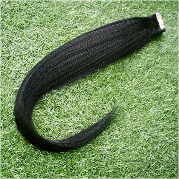 Bande brésilienne dans les Extensions de cheveux humains droites 40 pcs/lot 100% Remy cheveux peau trame extensions de cheveux en gros