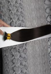 Cheveux vierges brésiliens 10gs 100g 14quot 18quot 22quot Remy Micro Perles Extensions de Cheveux Dans Nano Anneau Liens Cheveux Humains Straig2663192