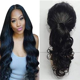 Braziliaanse Virgin Haar 360 Full Lace Menselijk Haar Pruiken Pre Plucked 150 Dichtheid Body Wave Lace Front Pruik met Baby Haar