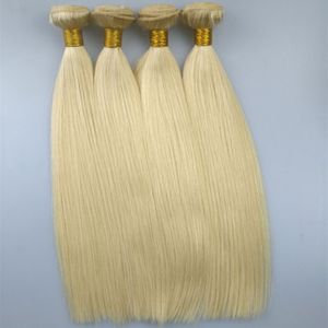 Elibess Hair - 613 Blonde Virgin Menselijk Haar Bundels 50g / Stuk 4bundles Straight Wave Menselijk Haar Weeft