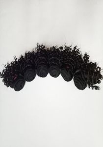 Cheveux vierges brésiliens beaux types de bob courts 6 pouces Kinky Curly double trame extensions remy indiennes 300glot 50gpc 6pcs97533105055806