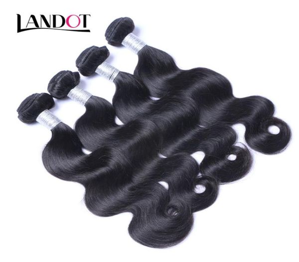 Pelo virginal brasileño Onda del cuerpo 100 Paquetes de tejido de cabello humano Peruano Malasia Indio Camboyano Brasileño Ondulado Remy Cabello Natura4335857