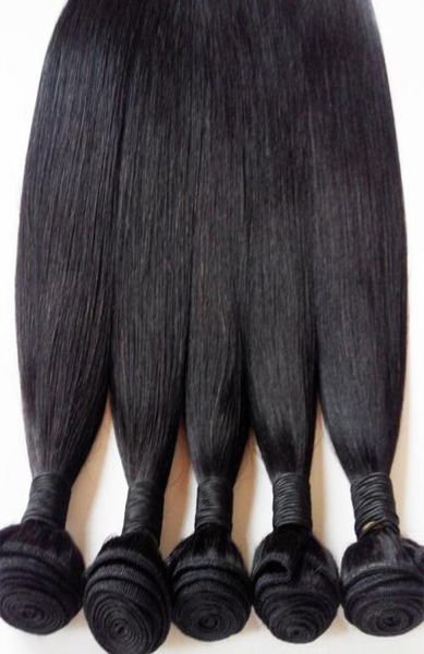Extensions de cheveux vierges brésiliens malaisiens péruviens mongols indiens remy extensions droites 3pcs trame humaine européenne russe Factory5926056