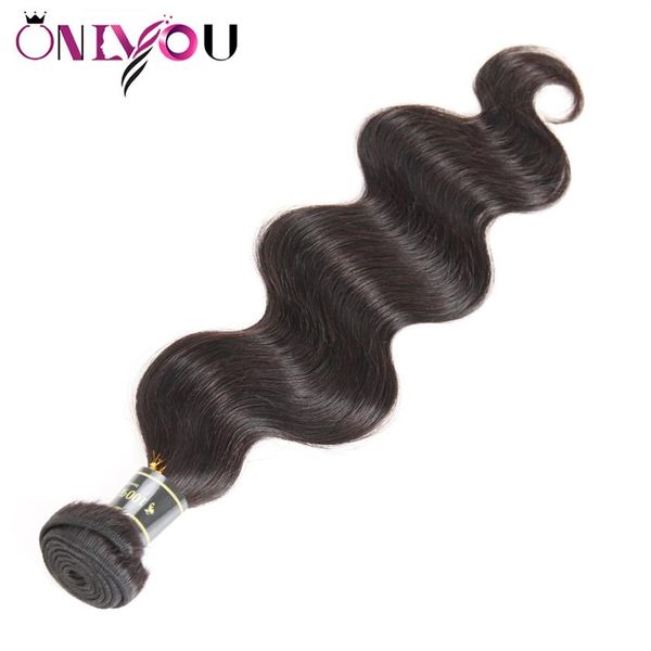 Extensions de cheveux vierges brésiliens 1pc 8-26 pouces Vague de corps Cheveux humains tisse Bundles Péruvien Indien Brut Malaisien Remy Cheveux pour bla304n