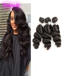 Extensions de cheveux brésiliens vierges 4 paquets vague lâche 100 trames de cheveux humains 828 pouces 9A Double trames quatre pièces vague lâche4476990