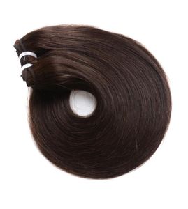 Extensiones de cabello virgen brasileño Clip de cabello liso en 2 4 colores El cabello humano sin procesar teje 7 piezas Conjunto de cabeza completa 70140g5450371