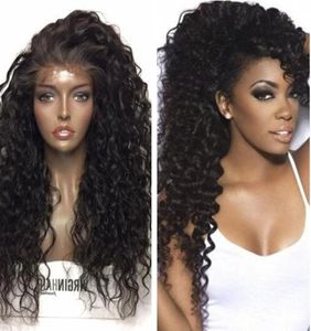 Braziliaanse maagdelijke haar voorkant kanten pruiken diep krullende natuurlijke volle kanten pruik uitziende pruik 180 Dichtheid Deep Wave Lace voorkant menselijk haar pruik5967288