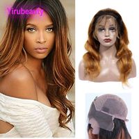 Br￩silien Virgin Hair 13x4 Lace Front Perruque 1B / 30 ombre Human Hair Body Wigs Wigs 12-32 pouces 1B 30