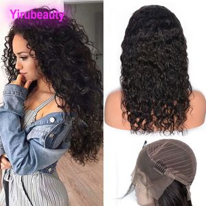 Cheveux vierges brésiliens avant de lacet perruques vague d'eau 8-30 pouces produits de cheveux humains humides et ondulés 150% densité perruque cheveux de bébé