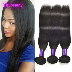 Braziliaans maagdelijk haar Remy 10a Human Hair Extensions 3 Bundels rechte hoge kwaliteit van Yirubeauty Silky 10-30 inch dubbele inslag