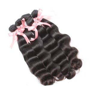 5 stks / partij Braziliaanse Virgin Haar Weave Inslag Onverwerkte Natuurlijke Zwarte Body Wave Golvende Remy Menselijk Haar Extensions Greatremy Dropshipping Hair