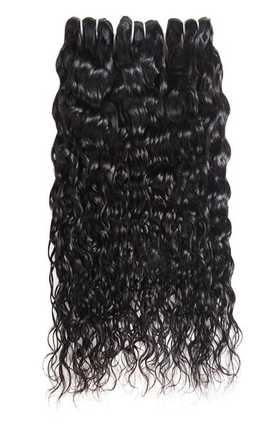 Brésilien Virgin Hair Water Wave 3 Bundles Wet and Wavy Virgin Brésilien Human Hair Bundles Malaysian Curly Weave Hair Extensions 3871130