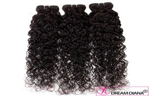 Brasileño Virgen Cabello Agua Wave 34 Bundles Extensiones de cabello humano Cabello brasileño Color natural Remy misma dirección cutícula5727194