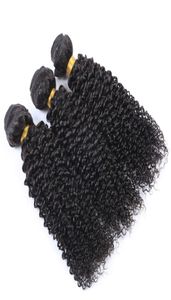 Brésilien Vierge Human Human Afro Kinky Curly Wave non transformé Remy Hair Extensions Double Tofts Bundles 3Bundle Lot2304147