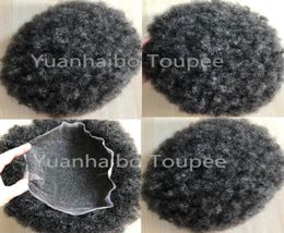 Substituição de cabelo humano virgem brasileiro 4mm afro full lace toupee 1b cinza masculino postiços para homens negros entrega rápida expressa 3530509