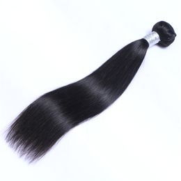 Tissage de cheveux naturels brésiliens vierges Remy lisses et non traités, Double trame, 100g/lot, 1 paquet/lot, peut être teint et blanchi