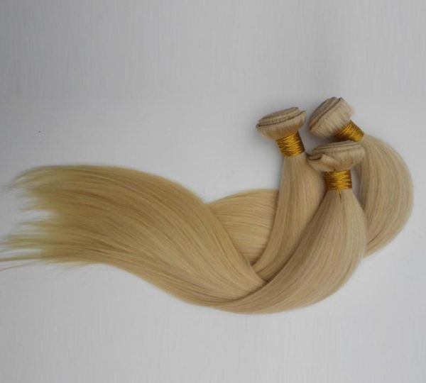Extensions de tissage de cheveux humains vierges brésiliens 613 blond corlor 826 pouces indien péruvien remy trame 3 4 5pcs22870435336833
