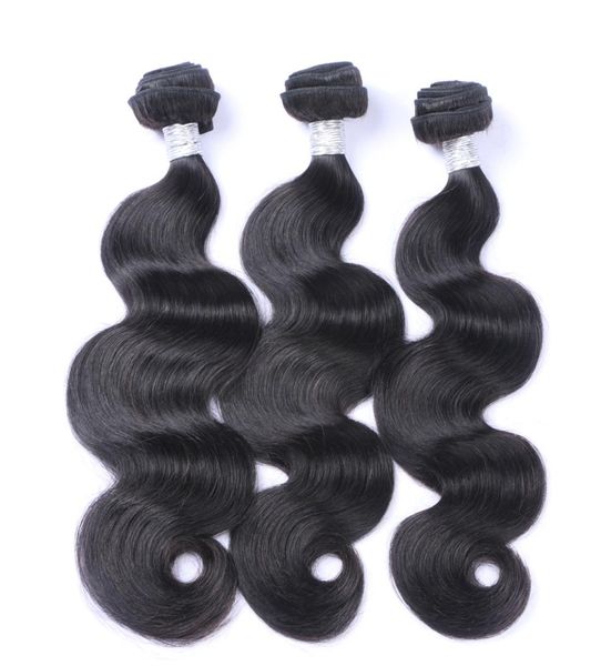 Cheveux humains vierges brésiliens tisse vague de corps 3 faisceaux non transformés péruvien malaisien indien cambodgien vierge Remy extensions de cheveux 2277618