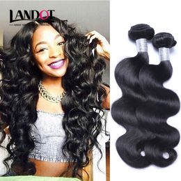 8A Braziliaanse Peruaanse Maleisische Indian Virgin Menselijk Haar Weeft Onverwerkte Body Wave Golvend Haar 3/4 Bundels lot Mink Remy Hair extensions