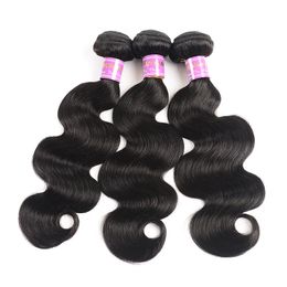 Braziliaanse Virgin Menselijk Haar Wefts Body Wave Onverwerkte 8-30 inch Natuurlijke Kleur Hair Extensions Drop Shipping