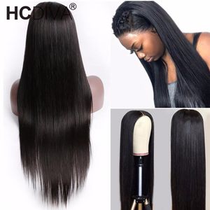 Braziliaanse Maagd Menselijk Haar Pruiken Straight 13 4 Lace Front Pre Geplukt met Natuurlijke Haarlijn Voor Zwarte Vrouwen 14-34 inch218L